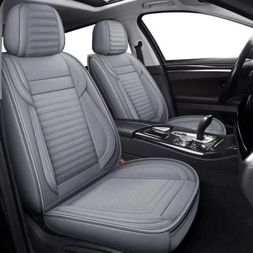 Miniatura 13 de LINGVIDO Fundas de asiento de automóvil, transpirables e impermeables, de piel sintética para autos, SUV, camiones, sedán, funda de asiento