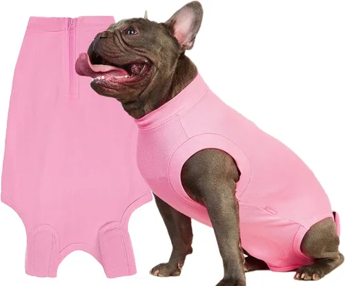Miniatura 48 de Traje de Recuperación Wabdhaly para Perros, Traje de Cone de Perro con Cremallera Alternativa para Cirugía de Esterilización Femenina, Traje