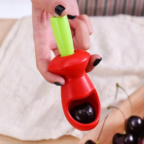 Miniatura 7 de HEMOTON Cherry Pitter Fruit Core Remover Tool Gadget de cocina para eliminación rápida de cereza y fruta Núcleo Diseño para uso doméstico