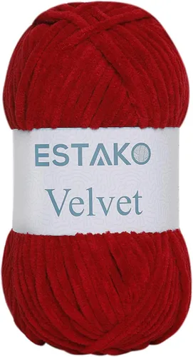 Miniatura 70 de Estako Manta de felpilla de terciopelo amigurumi para tejer y tejer, súper voluminosa, 3.53 oz (132 yardas) (1710 - naranja)