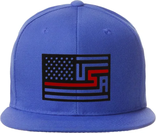 Miniatura 2 de IW Hatgear Gorra con diseño de bandera de Estados Unidos con diseño de línea roja y azul