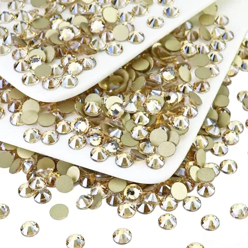 Miniatura 54 de 1440 piezas de diamantes de imitación SS20 de cristal de vidrio con parte posterior plana, gemas de cristal redondas de parte posterior plana