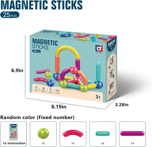 Miniatura 6 de Ferthor Fun Juguetes de aprendizaje para niños y niñas de 4 a 5 años, bloques magnéticos, juguetes magnéticos para niños de 1 a 3 años, bolas
