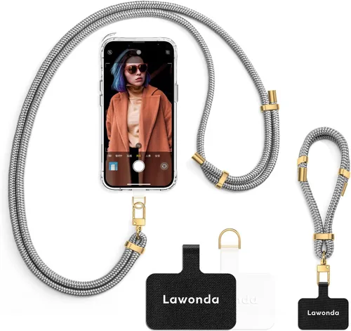 Miniatura 12 de 2 Almohadillas Cordón para Teléfono Ajustable Crossbody Correa para Cuello de Teléfono Celular Universal Cordón de Muñeca para Teléfono Móvil + 2pcs