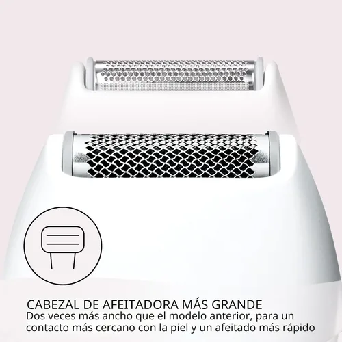 Miniatura 3 de Panasonic Recortadora y afeitadora de bikini para mujer con 4 accesorios para un aseo rápido y fácil en áreas íntimas, uso húmedo/seco, maquinilla