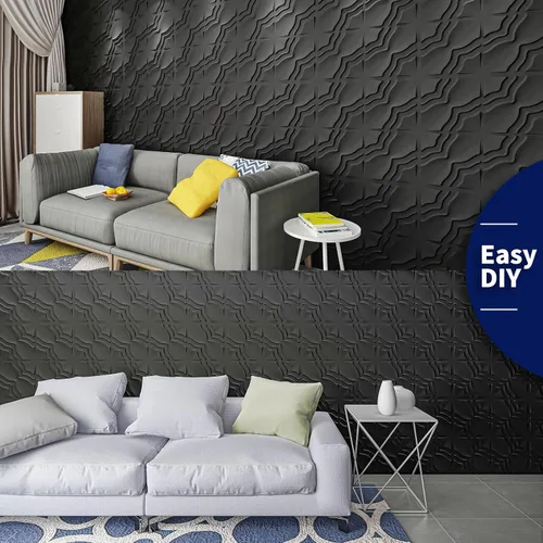Miniatura 8 de Art3dwallpanels Paquete de 33 paneles de pared 3D, 2 paneles de pared texturizados de PVC con efectos diferentes para decoración de pared
