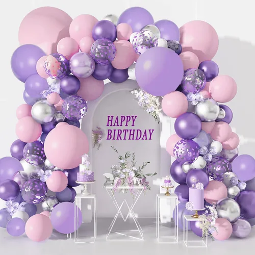 Miniatura 9 de Kit de guirnalda de arco de globos azules, 155 globos de confeti azul pastel, globos metálicos de confeti de macarrón para bebé, cumpleaños, boda