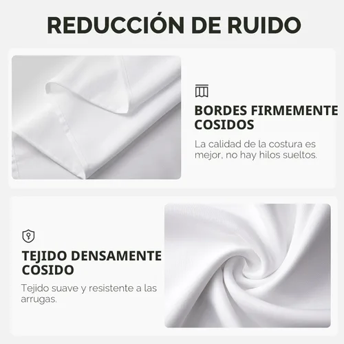 Miniatura 6 de Cortinas Joydeco Blancas de Fondo para Bodas y Fiestas, Cortinas de Fondo Fotográfico para Bodas y Cumpleaños, Tela de Poliéster sin Arrugas, 5 x 10