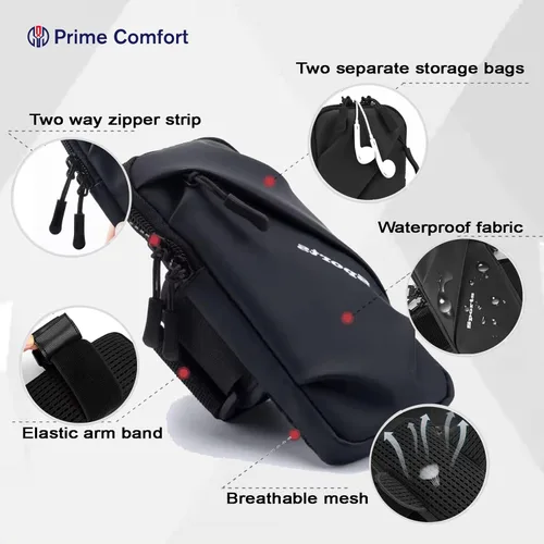 Miniatura 5 de Bandas para el brazo para teléfono, pequeña bolsa cruzada con correa para el brazo, se adapta a iPhone y todos los teléfonos celulares, uso para Azul