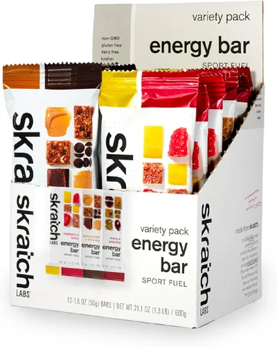 SKRATCH LABS Anytime Energy Bar, paquete variado, (3 de cada sabor) Bajo en azúcar, sin gluten, vegano, kosher, sin lácteos
