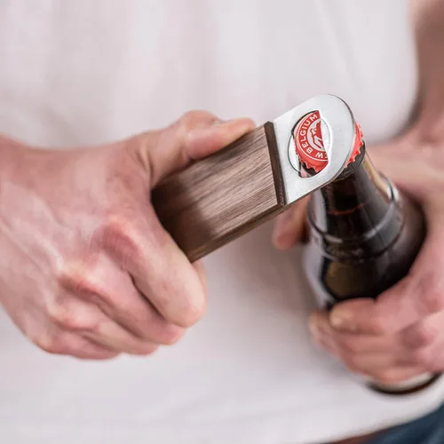 Miniatura 8 de Dropcatch Abrebotellas de hoja de barra de mano, abridor de botellas con tapa de cerveza plana, barman duradero o herramienta para el hogar, acero