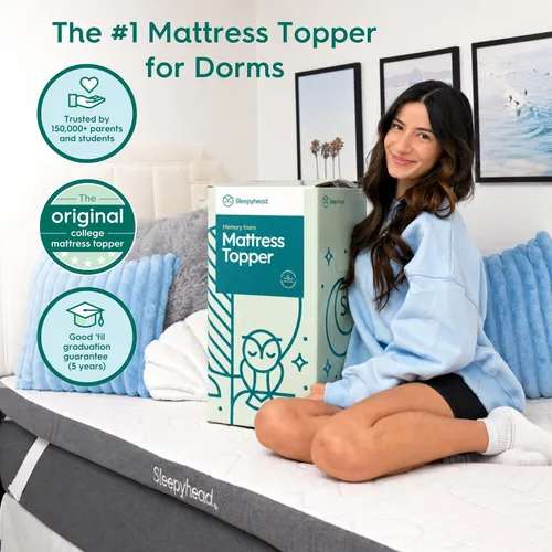 Miniatura 2 de Sleepyhead - Cubrecolchón matrimonial de 3 pulgadas, de espuma viscoelástica con infusión de gel con funda lavable, esencial para dormitorio