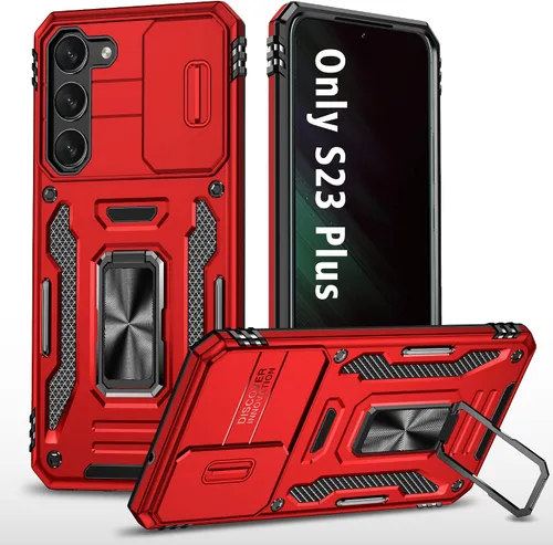 Miniatura 18 de ANGELAS - Funda a prueba de golpes para Samsung Galaxy S23 Plus, parachoques de silicona TPU con protección anticaídas, cubierta deslizante