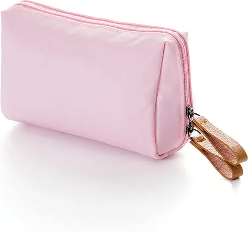 Miniatura 9 de Bolsa de belleza cosmética para el bolso de viaje práctico bolsa de maquillaje para mujeres niñas (), Un interior rojo
