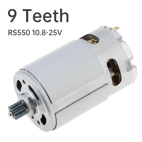 Miniatura 6 de RS550 9Teeth DC Motor con caja de cambios 0.311 in 14.4V 25000RPM Micro Motor Herramienta de precisión para DIY Sierra eléctrica Proyectos Hobbies