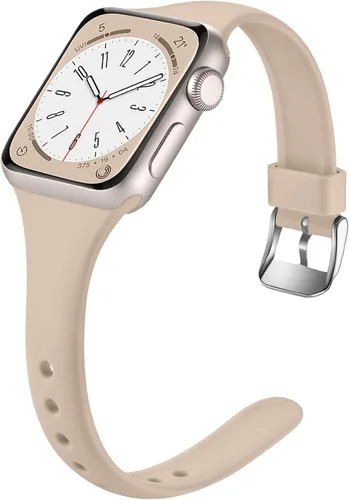 Miniatura 10 de Laffav correa delgada compatible con Apple Watch de 1.57 pulgadas, 1.49 pulgadas, 1.73 pulgadas, 1.65 pulgadas para mujeres y hombres, correa