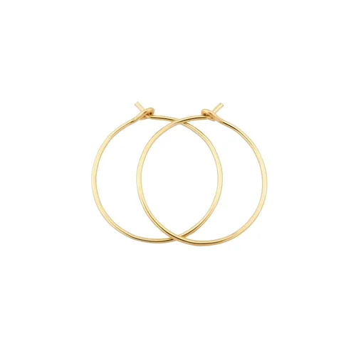 Miniatura 14 de Aretes de aro finos medianos de oro de 14 quilates para mujer, ligeros, minimalistas, para uso diario, de 1.5 pulgadas