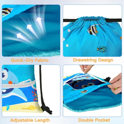 Miniatura 4 de Mochila con cordón bolsa de cuerda, Big Shark, Classic