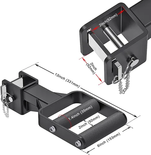 Miniatura 5 de Kipika Y-Shaped Dip Bar for Power Cage with 5/8" or 1" Hole - Dip Bar Attachments for Home Gym - Heavy Duty Power Rack Attachments - Squat Rack