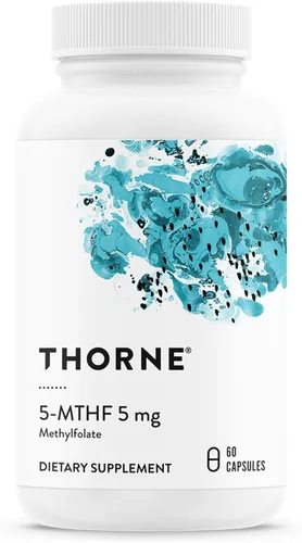 THORNE - 5-MTHF - Suplemento de metilfolato (folato B9 activo) - Apoya la salud cardiovascular, el desarrollo fetal, la salud nerviosa, los niveles