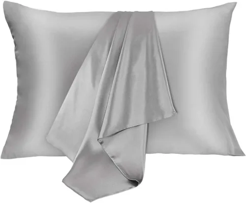 Miniatura 11 de JOGJUE Funda de almohada de seda para el pelo y la piel, 2 unidades, 100% seda de mora, funda de almohada hipoalergénica, suave, transpirable, ambos