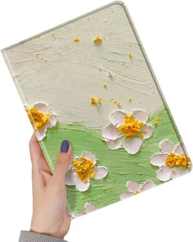 Miniatura 19 de kaitesi Funda floral compatible con iPad 6ª 5ª generación 9.7 pulgadas iPad Air/Air 2, diseño de flores, bonita funda inteligente de piel delgada