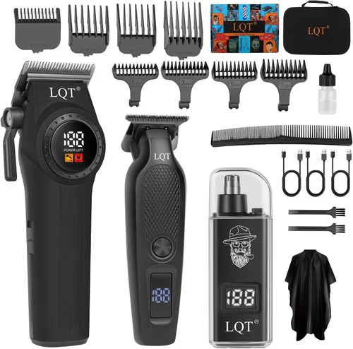 Cortapelos para hombres 3 en 1 eléctrica, inalámbrica, recortadora de barba y bigote, recortadora de pelo para nariz y orejas con peine, envoltura,