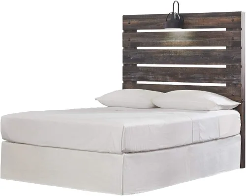 Miniatura 3 de Signature Design by Ashley Perno de metal ajustable en base de cama con deslizadores protectores de suelo, Queen, color negro