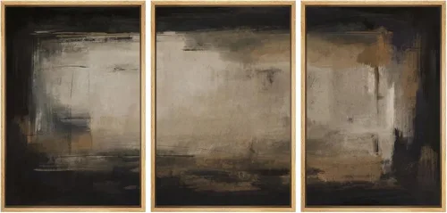 Miniatura 103 de SIGNFORD Impresión en Lienzo Enmarcado Conjunto de Arte de Pared Arte Abstracto Terroso en Tonos Marrón Profundo y Beige Arte Moderno Decorativo
