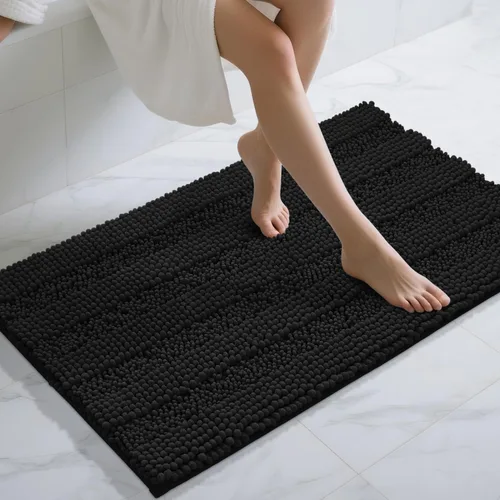 Miniatura 104 de Yimobra Alfombras lavables para baño, alfombra de baño de chenilla súper suave y absorbente para piso y alfombra, alfombra antideslizante de secado