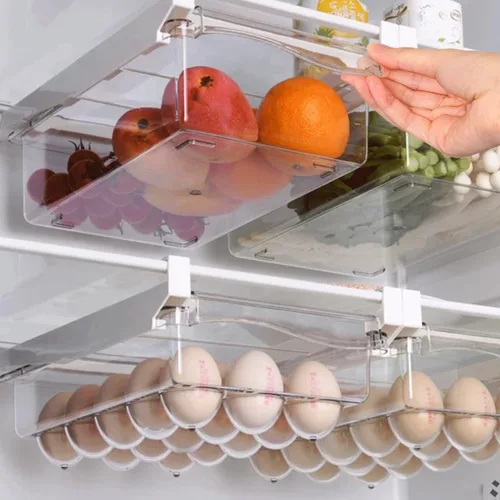 Miniatura 9 de Yatmung Paquete de 2 Organizadores de Cajón Deli Extra Grandes para Refrigerador Extraíble - Organizador de Cajón de Refrigerador y Contenedores