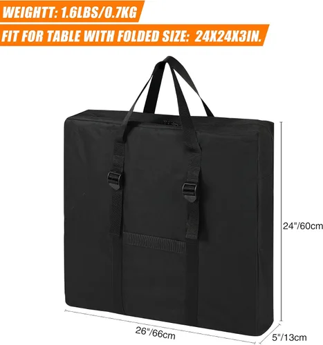 Miniatura 2 de REDCAMP Bolsa de almacenamiento para mesa plegable, bolsa de transporte impermeable con asas para mesa plegable de picnic, camping, tarjetas