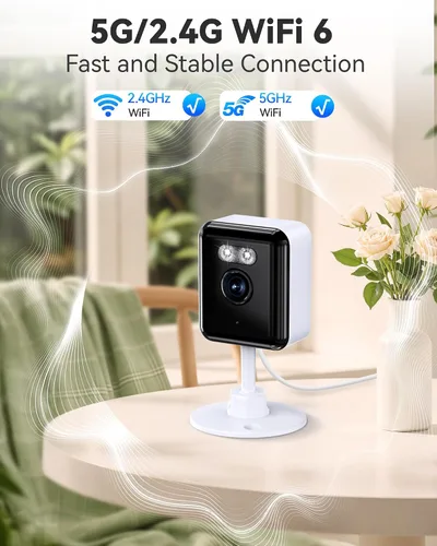 Miniatura 2 de Cámaras 2K para seguridad en el hogar, cámara interior Wi-Fi 6 de 2.4/5 GHz para perro/mascota/niñera/bebé con aplicación de teléfono