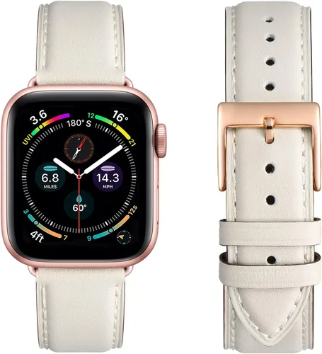Miniatura 17 de Bandas cuadradas compatibles con Apple Watch de 38 mm, 40 mm, 41 mm, 42 mm, 44 mm, 45 mm, 49 mm, correa de muñeca de cuero genuino para iWatch SE