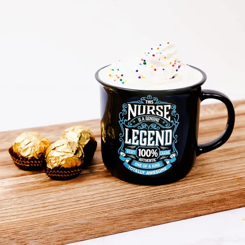 Miniatura 2 de Pavilion Gift Company - Nurse Genuine Legend - Taza de cerámica para fogata de 13 onzas, taza de café de doble cara, 1 unidad, paquete de 1, 3.75 x
