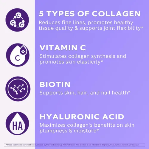 Miniatura 6 de Vital Vitamins Complejo de colágeno múltiple Plus + suplemento NAD+