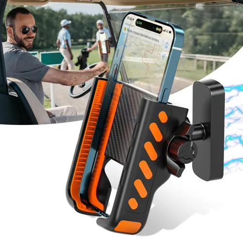 Soporte magnético para carrito de golf, soporte universal para teléfono con imanes N52 compatible con EZGO/Club Car/Yamaha, accesorios para carrito