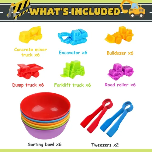 Miniatura 2 de Juego de contar colores para niños, juguetes a juego con tazas de clasificación y dados de juegos, actividades de aprendizaje preescolar Montessori