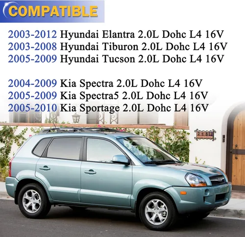 Miniatura 2 de X4XZ Junta de Tapa de Válvulas con Sellos de Bujía para Hyundai Elantra 03-12/Tiburon 03-08/para Tucson 05-09 para Kia Spectra 04-09/Spectra5