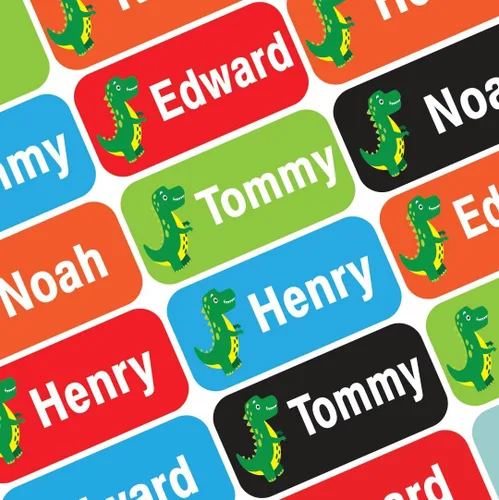 Miniatura 25 de Etiquetas de Nombre Personalizadas para Niños – 60 Etiquetas Impermeables de Pelar y Pegar para Ropa, Cajas de Almuerzo, Botellas de Agua, Bolsas