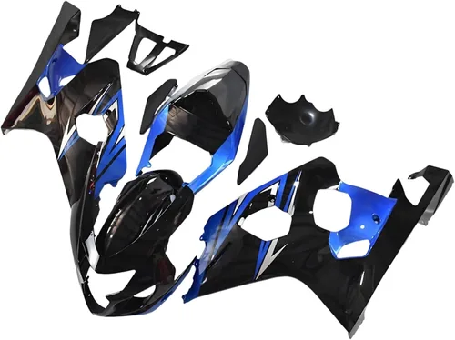 Miniatura 6 de Kit de carenado de plástico ABS para Suzuki GSXR600 GSXR750 2004 2005 K4 04 05, carenados de inyección, carrocería, BodyKit - Negro Azul