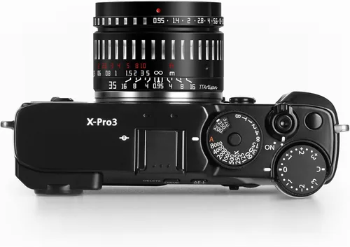 Miniatura 2 de TTArtisan Lente de cámaras sin espejo de enfoque manual de gran apertura F0.95 APS-C de 1.378 in para montaje XF compatible con X-A10 X-A20 X-A3