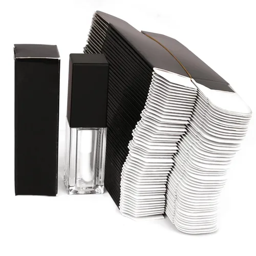 25 cajas de papel para manualidades de 0.984 x 0.984 x 3.386 in para tubos de brillo de labios, embalaje de lápiz labial de 350 gms, color rosa y