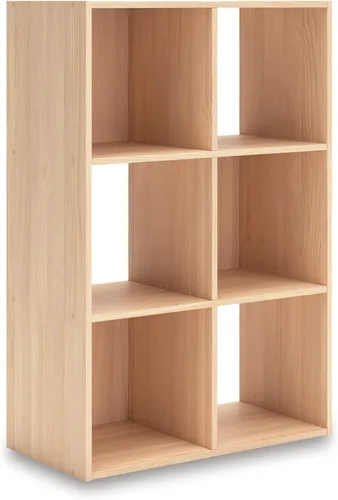 Miniatura 40 de Diseño exclusivo de Ashley Paxberry. Organizador de almacenamiento o librero moderno de 6 cubos, color blanqueado