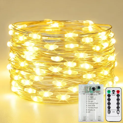 Miniatura 25 de 30LED Acorn Fairy Lights Battery Operated Fall String Lights Indoor Decor Remote Control, 8 Lighting Modes, IP44 Waterproof, Timer & Dimmable