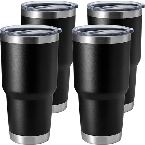 Miniatura 36 de Hasle Outfitters - Vaso de acero inoxidable de 30 onzas, taza de viaje con aislamiento al vacío de doble pared, taza de café aislada duradera, juego