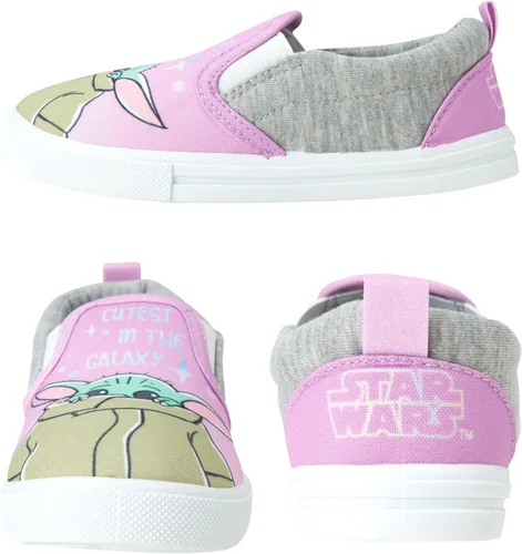 Miniatura 3 de Disney Zapatos de niña - Zapatillas sin cordones Ariel, Blancanieves, Belle, Rapunzel, Moana, Cenicienta, Baby Yoda, Minnie Mouse, 6T-12
