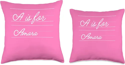 Miniatura 3 de Name Amara Classroom Daughter Custom School Kids Almohada personalizada A is for Amara Name Student Kindergarten, 18 x 18 pulgadas, multicolor