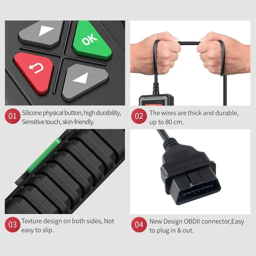 Miniatura 7 de Escáner EDIAG OBD2 YA-101 Lector de código automático para comprobar la luz del motor, sensor O2, prueba EVAP, prueba de monitor a bordo