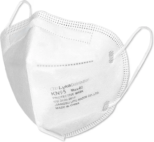 Miniatura 6 de Lyka Distribution KN95 Face Masks - 50 Pack - 5 Layer Protection Breathable KN95 Face Mask with Comfortable Elastic Ear Loop Blanco